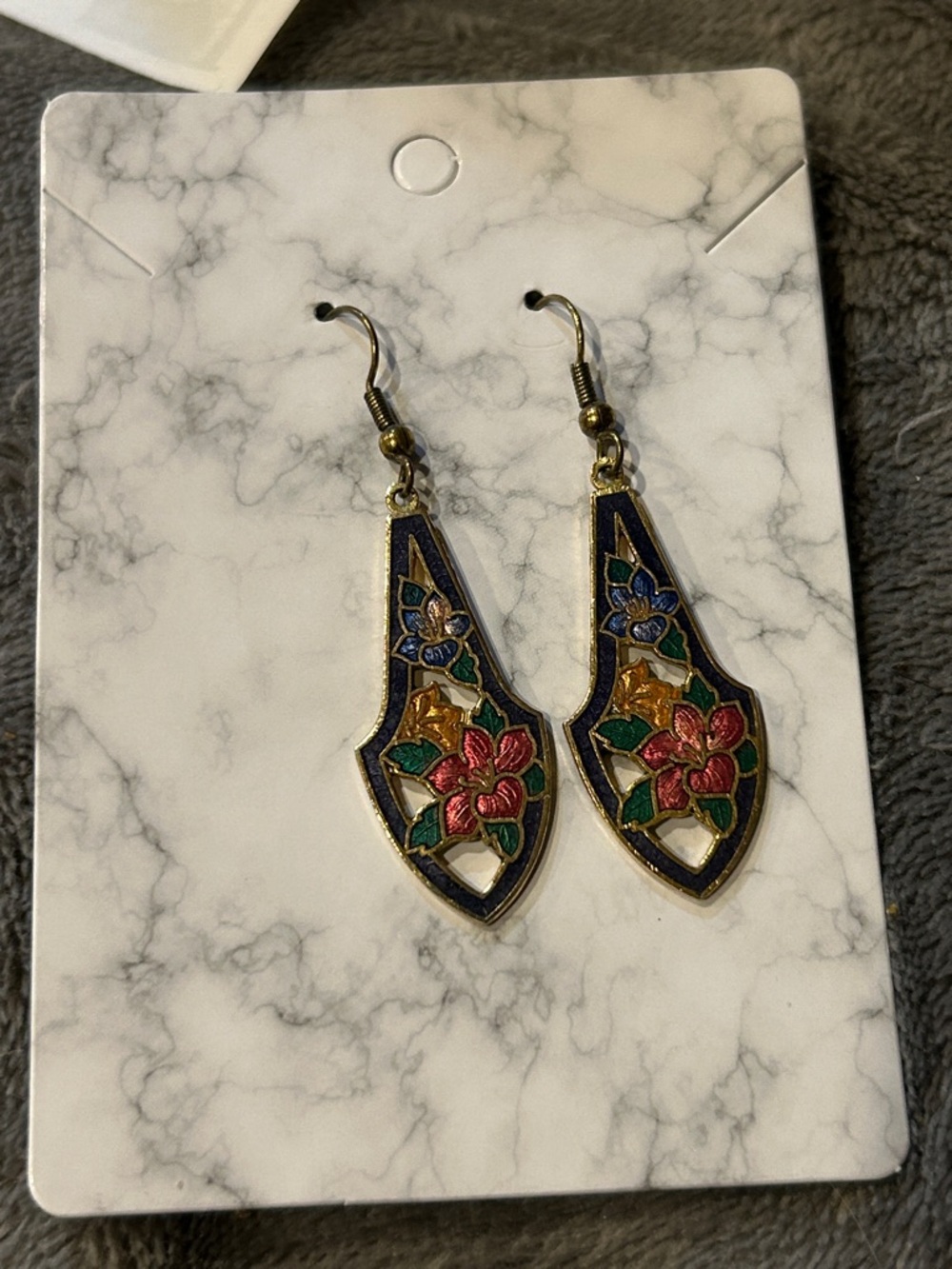 Cloisonné earrings